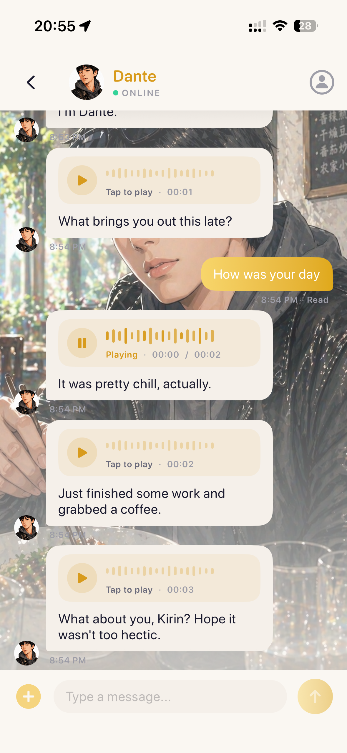 Moments feed with photos